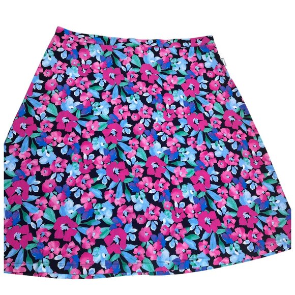 Kasper Pink Floral-Print Pull-On Flared Midi Skirt – Plus Size 3X - Picture 4 of 4
